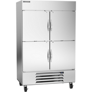 Beverage Air HBR49HC-1-HS 52" 4 Solid Half Door Bottom Mount Reach In Refrigerator | 46.15 Cu. Ft.