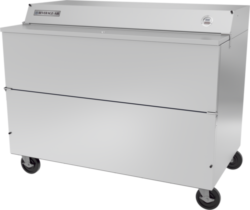 Beverage Air SMF58HC-1-S 58" Stainless Steel Single Sided Forced Air Milk Cooler | 16 Crate Capacity