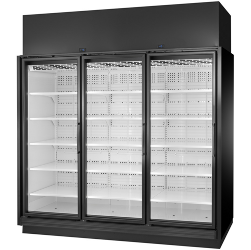 True Mfg. TRM3L-NY-BLK-WHT-1BLKRRR-4 Merchandiser Refrigerator