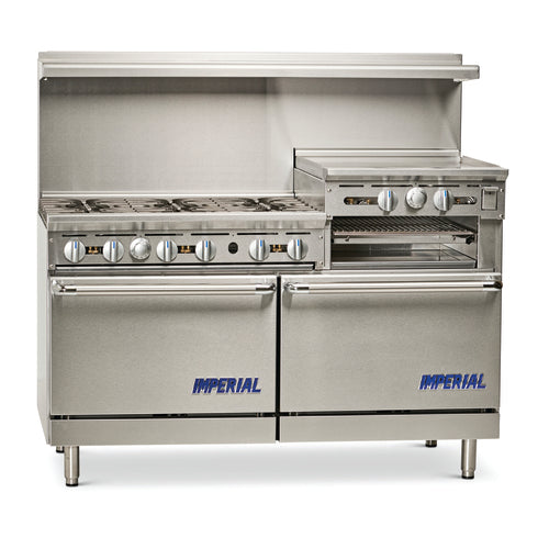 Imperial Range IR-6-RG24-XB 60" 6 Burner Gas Range w/ 24" Griddle & Standard Oven | 267,000 BTU