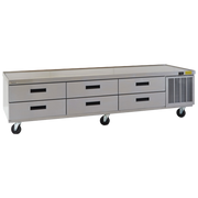 Delfield F2999CP 99" 6-Drawer Low-Profile Chef Base Refrigerator | 12-Pan Capacity