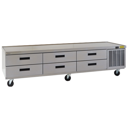 Delfield F2999CP 99" 6-Drawer Low-Profile Chef Base Refrigerator | 12-Pan Capacity
