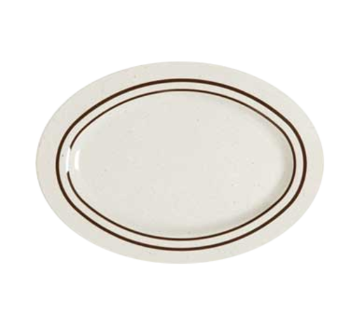 G.E.T. M-4020-U Ultraware 14" x 10" Oval Melamine Platter | Case of 12