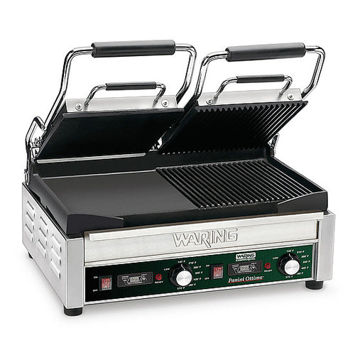 Waring WDG300T 17" Dual Cast Iron Sandwich Grill Smooth/Grooved