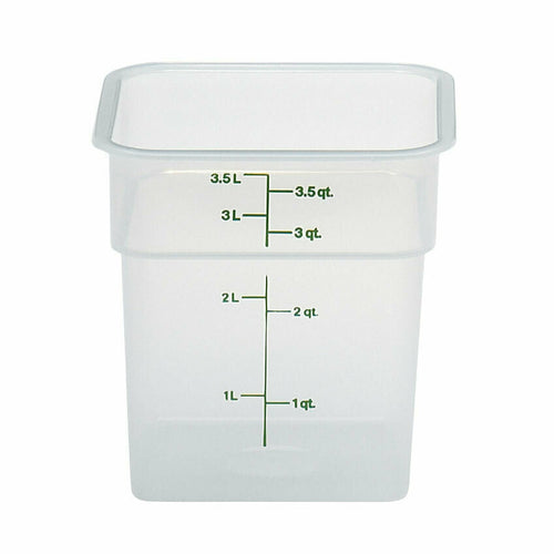 Cambro 4SFSPP190 CamSquare 4 qt. Graduated Square Food Container