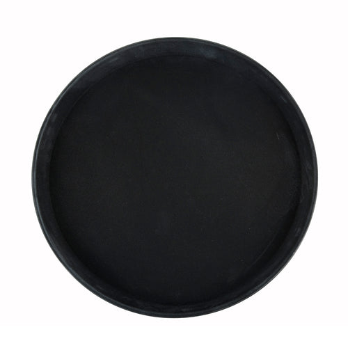 Winco TRH-16K 16" Round Serving Tray | Black