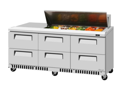 Turbo Air TST-72SD-12S-D6-FB-N(-LW) Sandwich / Salad Prep Table