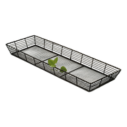 G.E.T. WB-706 Black 22 x 7" Rectangle Wire Display Basket