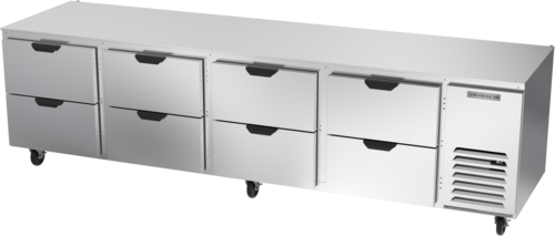 Beverage Air UCRD119AHC-8 119" 8-Drawer Undercounter Refrigerator | 52.5 Cu. Ft.