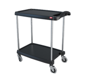 Metro MY1627-24 2 Shelf Plastic Utility Cart | 300 lb. Capacity