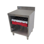 Advance Tabco CRCR-24-X 24" x 21" Stainless Steel Underbar Glass Rack Cabinet w/ Flat Top
