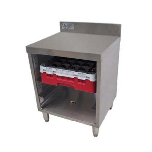 Advance Tabco CRCR-24-X 24" x 21" Stainless Steel Underbar Glass Rack Cabinet w/ Flat Top