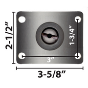 BK Resources 3SBR-R1PT-PH-TAB Casters