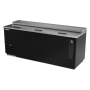 Beverage Air DW79HC-B 80" Deep Well Black Bottle Cooler | 24.1 Cu. Ft.