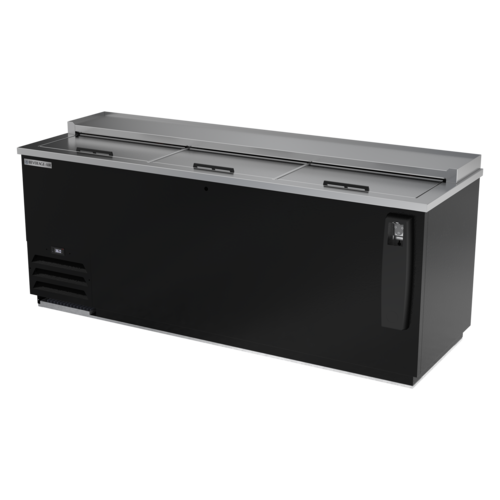 Beverage Air DW79HC-B 80" Deep Well Black Bottle Cooler | 24.1 Cu. Ft.