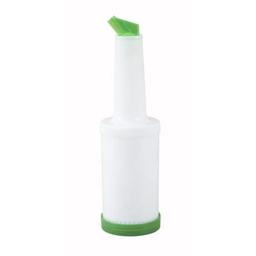 Winco PPB-1G 1 qt. Pour Bottle w/Spout & Lid | Green