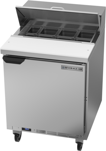 Beverage Air SPE27HC  27" 1 Door Refrigerated Sandwich Prep Table | (6) 1/6 Pan