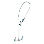 T&S Brass B-0133-CR EasyInstall 8" Center Wall Mount Pre-Rinse Faucet