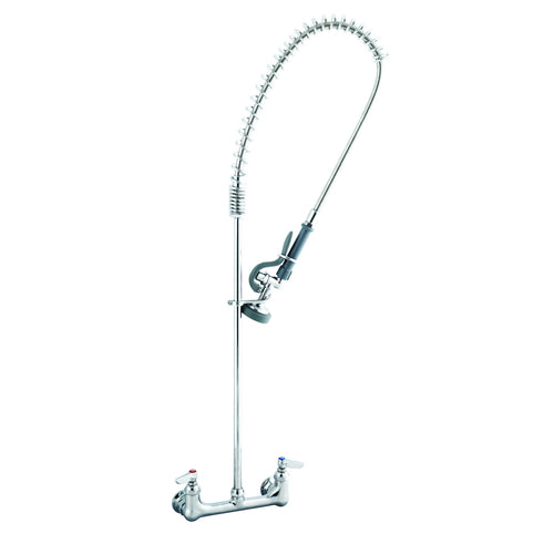 T&S Brass B-0133-CR EasyInstall 8" Center Wall Mount Pre-Rinse Faucet
