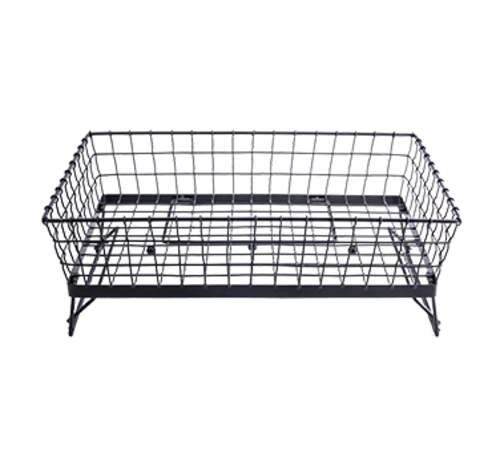 Tablecraft Grand Master Transformer GMT21125 21" x 12" Black Powder Coated Metal Basket