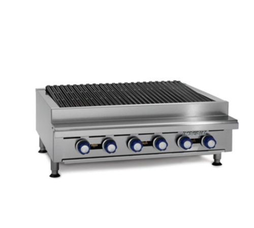 Imperial IRB-48 48" Countertop Gas Radiant Charbroiler | 120,000 BTU