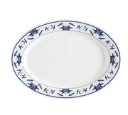 G.E.T. M-4030-B Water Lily 12-1/4" x 8-3/4" Oval Melamine Platter | Case of 12