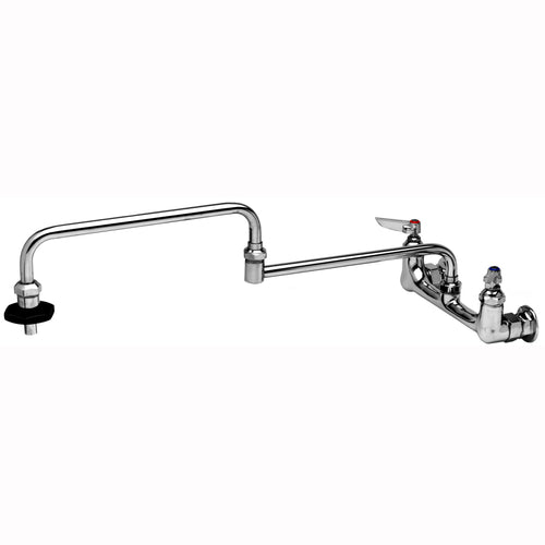 T&S Brass B-0598 8" Center Wall Mount Pot Filler Faucet w/ Double Joint Nozzle