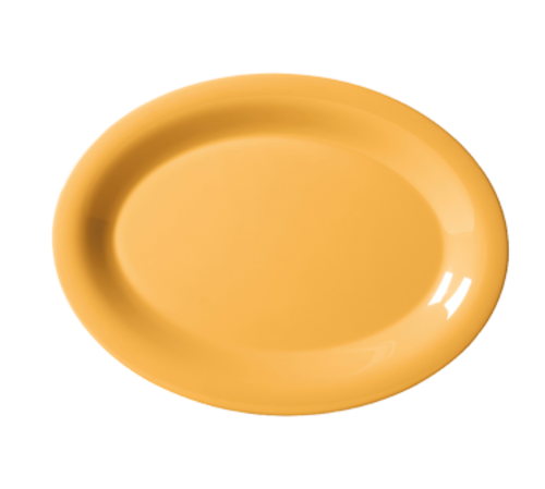 G.E.T. OP-135-DM Diamond Mardi Gras 13-1/2 x 10-1/4" Oval Melamine Platter | Case of 12