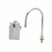 T&S Brass B-0509-D127XV12 Hands Free Deck Mount 11-3/4" Gooseneck Faucet | Knee Pedal Style