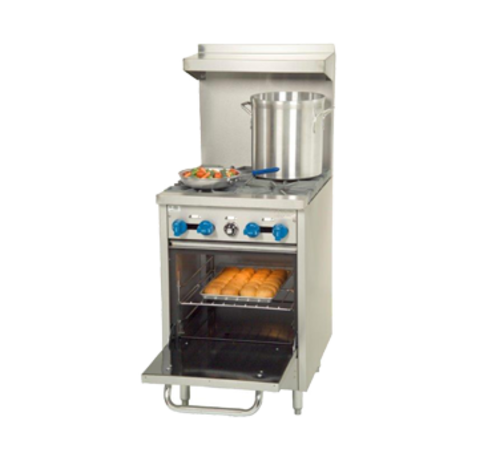 Comstock-Castle F318 24" Gas 4-Burner Range w/ Space Saver Oven | 132,000 BTU
