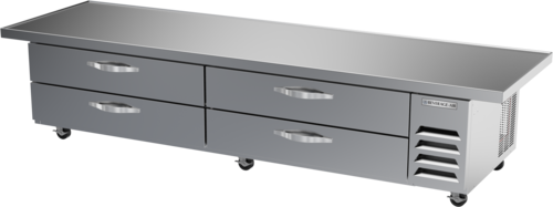 Beverage Air WTRCS96HC-108 108" 4 Drawer Worktop Chef Base Refrigerator | 20.42 Cu. Ft.