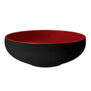 G.E.T. B-47-F Fuji 7-1/2" 1.3 qt. Red and Black Melamine Bowl | Case of 12