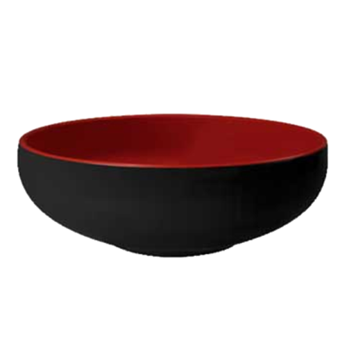 G.E.T. B-47-F Fuji 7-1/2" 1.3 qt. Red and Black Melamine Bowl | Case of 12