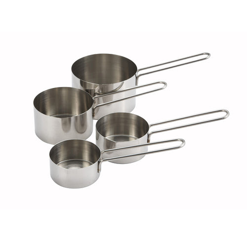 Winco MCP-4P 4 Piece Stainless Steel Measuring Cup Set