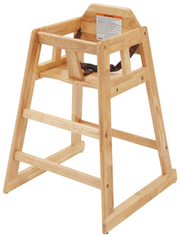 Winco CHH-101 Restaurant High Chair | Natural Wood