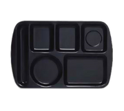 G.E.T. TL-151 Left-Handed 6-Compartment Plastic Cafeteria Tray | Case of 12