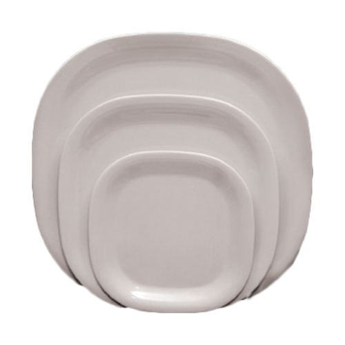 Thunder Group 8-1/4" x 8-1/4" Passion White Melamine Plate | Model No. PS3008W
