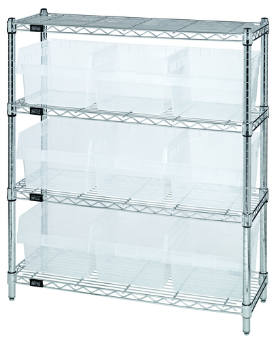 Quantum WR4-39-1236-809CL Shelving Unit, Wire