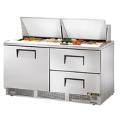 True Mfg. TFP-64-24M-D-2 Mega Top Sandwich / Salad Prep Table