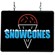 Winco 92003 Ultra-Bright Merchandising Sign | "Snow Cones"
