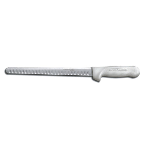 Dexter Russell S136F-PCP 10" Narrow Duo-Edge Slicer | Polypropylene White Handle