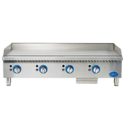 Globe GG48TG 48" Thermostatic Countertop Gas Griddle w/ 1" Plate | 120,000 BTU