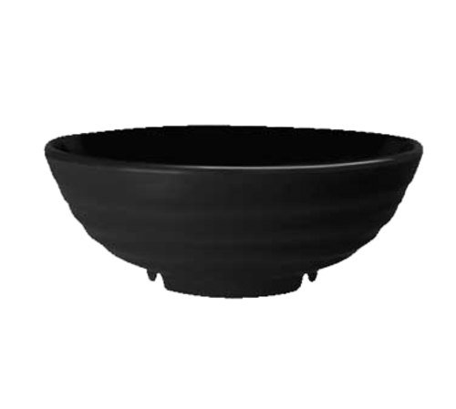 G.E.T. B-787-BK Black Elegance 7-3/4" 1.1 qt. Black Melamine Serving Bowl | Case of 12