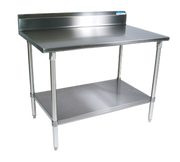 BK Resources VTTR5-6024 Stainless Steel Work Table w/ Backsplash | 60" x 24"