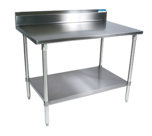 BK Resources VTTR5-6024 Stainless Steel Work Table w/ Backsplash | 60" x 24"