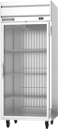 Beverage Air HRS1WHC-1G 26" 1 Wide Glass Door Top Mount Reach In Refrigerator | 30.76 Cu. Ft.