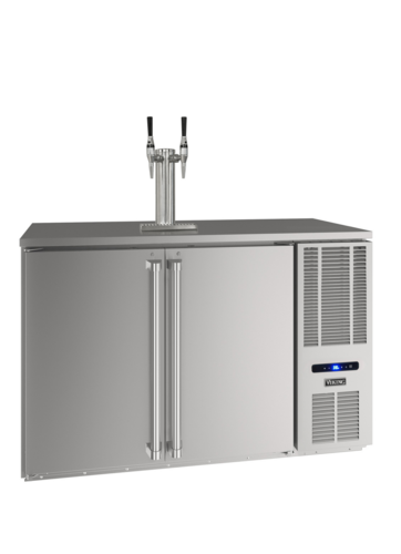 Viking VCBR652-SS01A 52" 2-Solid Door Direct Draw Back Bar Cooler | 12.52 Cu. Ft.