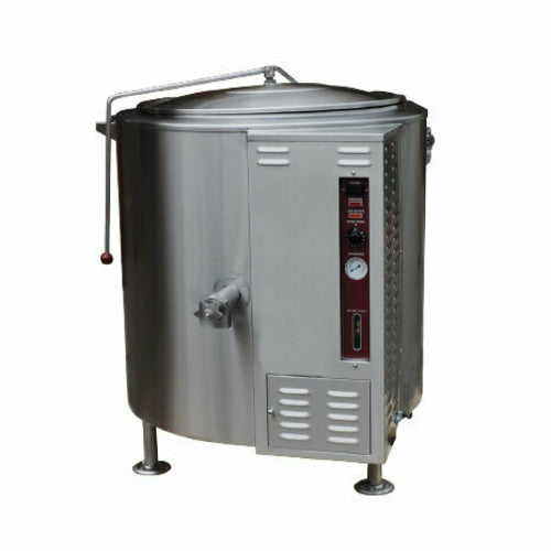 Crown Steam GL-40FE 40 Gal. Gas Full Jacket Stationary Steam Kettle | 130,000 BTU