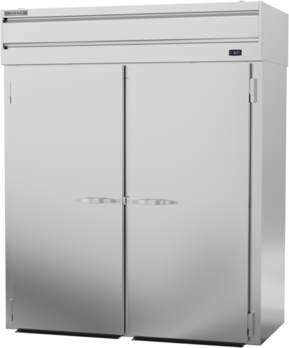 Beverage Air PRT2HC-1AS 69" Top Mount 2-Solid Door Roll-Thru Refrigerator | 78.49 Cu. Ft.