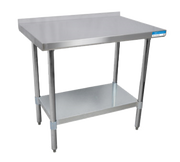 BK Resources VTTR-1830 Stainless Steel Work Table w/ Backsplash | 30" x 18"
